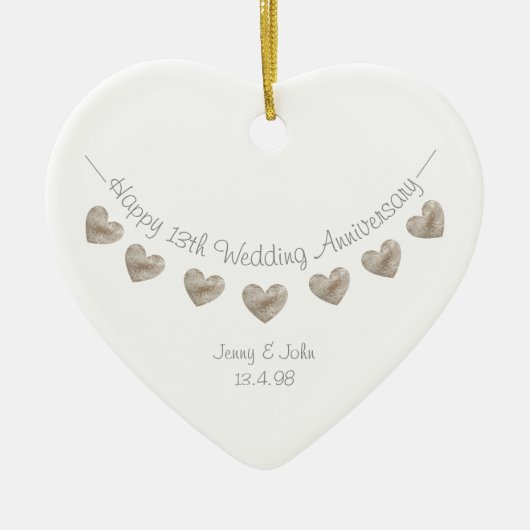 13th Wedding Jubileum, ornament (Voorkant)