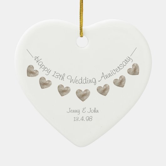 13th Wedding Jubileum, ornament (Achterkant)