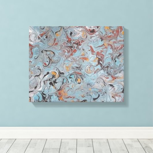 13x11 Acrylverf van gesmolten ijs Canvas Afdruk (Insitu (Houten vloer))