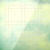 13x13 Goban geëtste witte lijnen transparante stic Raamsticker (Vel 3)