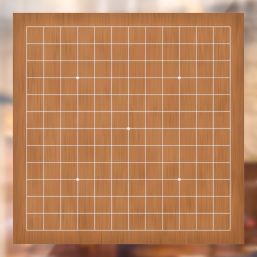 13x13 Goban met Witte Lijnen Decal (Vel 2)