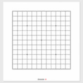 13x13 Goban Transparant 14"x14"overdrukplaatje Sticker (Vel)
