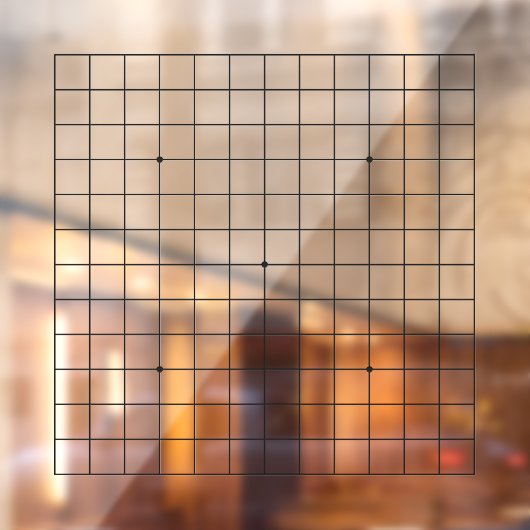 13x13 Goban Transparant  Decal (Vel 2)