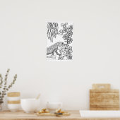 13x19 kleuren poster met hagedis (Keuken)