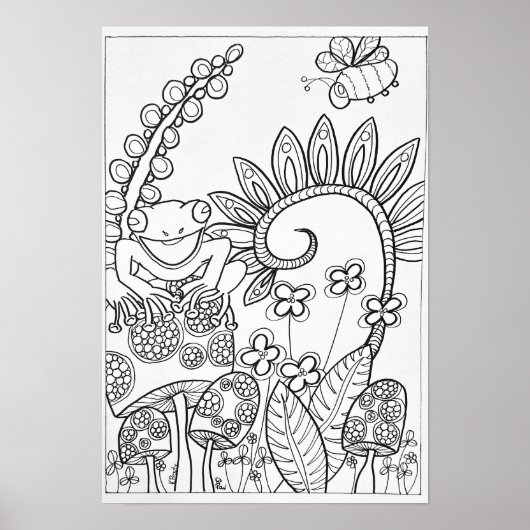 13x19 kleurende posters boomkikker (Voorkant)
