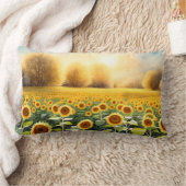 13x21 Gele Zonnebloem Zonsondergang Accent Kussen (Deken)