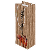 13x4-in Girls Club voor Cowgirls Western Wijn Cadeautas (Achterkant Gekanteld)