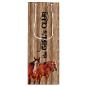 13x4-in Girls Club voor Cowgirls Western Wijn Cadeautas (Voorkant)