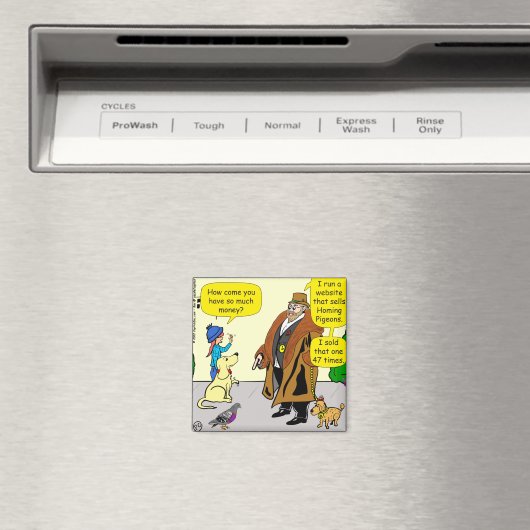 1400 Rijke Man met Cartoons van punaises Magneet (Insitu (Vaatwasser))