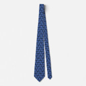 140216 Spirals - Babyblauw op zwart Stropdas (Voorkant)