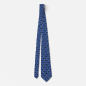 140216 Spirals - Babyblauw op zwart Stropdas (Achterkant)