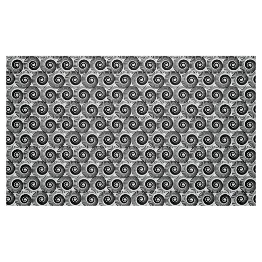 140216 Spirals - Zwart op wit Stof (Fat Quarter)