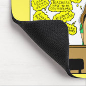 1409 Onderwijsstress en verontrustende Cartoon Muismat (Hoek)