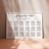 140-150 gasten 18 Tabellen horizontale stoelentabe Poster