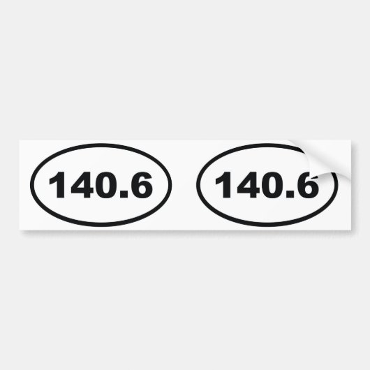 140.6 mijl Triathlon Bumpersticker (Voorkant)