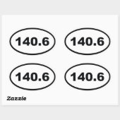 140.6 mijl Triathlon Ovale Sticker (Vel)