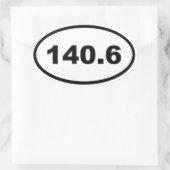 140.6 mijl Triathlon Ovale Sticker (Tas)