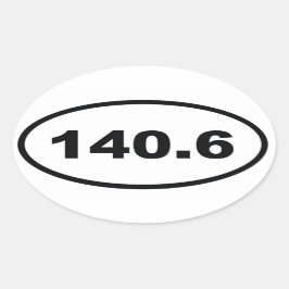 140.6 mijl Triathlon Ovale Sticker