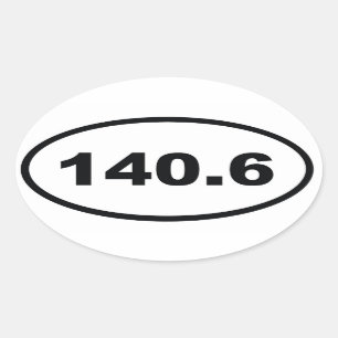 140.6 mijl Triathlon Ovale Sticker