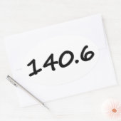 140.6 volledige triatlon ovale Stickers (4)per vel (Envelop)