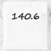 140.6 volledige triatlon ovale Stickers (4)per vel (Tas)