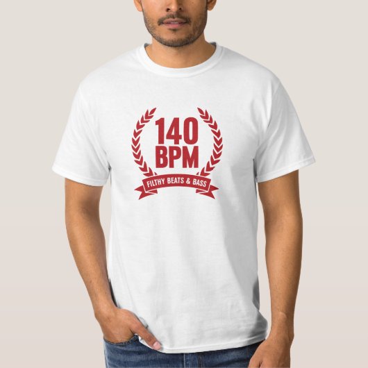 140 BPM Filthy Beats & Bass T-Shirt Dubstep Red (Voorkant)