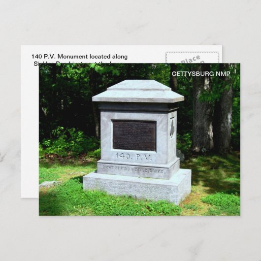 140TH P.V. MONUMENT BRIEFKAART (Voorkant / Achterkant)