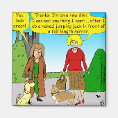 1411 Jumping Jack Diet Cartoon Magneet (Voorkant)