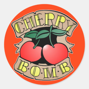 1413032011 Cherry Bomb Inverso (Rocker & Kcustom) Ronde Sticker
