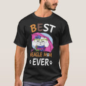 141 Beste Beagle-moeder ooit T-shirt (Voorkant)
