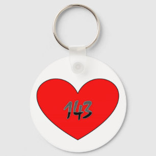 143 betekent dat ik van je hou sleutelhanger