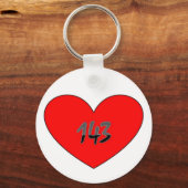 143 betekent dat ik van je hou sleutelhanger (Voorkant)
