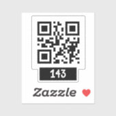 143 geheim QR codebericht, decodeer het en zeg het Sticker (Vel)