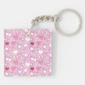 143 geheim QR codebericht, decodeer het, zeg het.  Sleutelhanger (Achterkant)