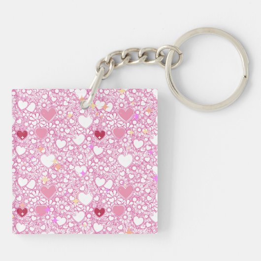 143 geheim QR codebericht, decodeer het, zeg het. Sleutelhanger (Achterkant)