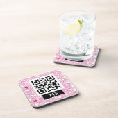 143 geheime QR-codebericht, zeg het decodeert het. Bier Onderzetter (Rechterzijde)