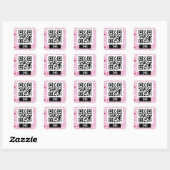 143 geheime QR-codebericht, zeg het decodeert het. Vierkante Sticker (Vel)