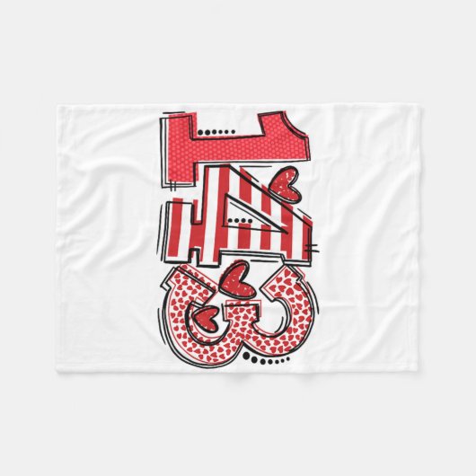 143 Love Code 2025 Design For Expressing Affection Fleece Deken (Voorkant (Horizontaal))