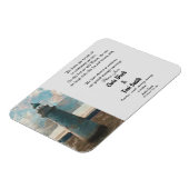 143 Vuurtoren Waterverf bruiloft uitnodiging Magneet (Linkerzijde)