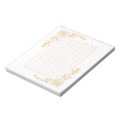 144字：飾り原稿用紙＜茶＞[ch02]  notitieblok (Linkerzijde)