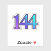144 Engelnummer Bevestiging Sticker (Vel)