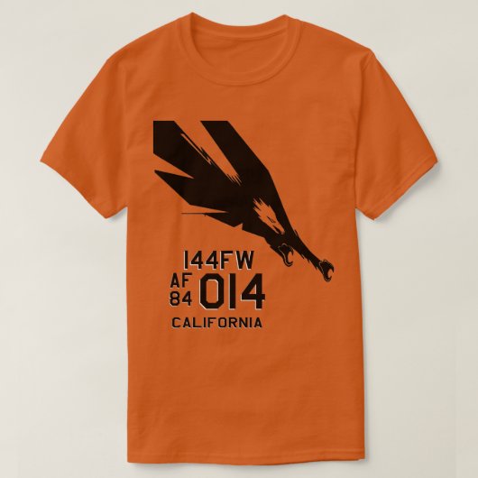 144e FW Fighter Wing F15 Militaire Pilot Californi T-shirt (Design voorkant)