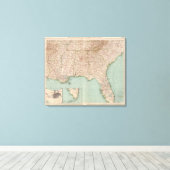 14546 Ark, Tenn, La, Miss, Fla, Ala, Ga, SC Canvas Afdruk (Insitu (Houten vloer))