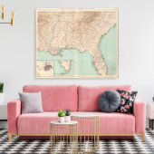 14546 Ark, Tenn, La, Miss, Fla, Ala, Ga, SC Canvas Afdruk (Insitu (Woonkamer))