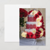 1458-Bruidstaart, Boeket, Ringen en Sluier Kaart (Voorkant / Achterkant)