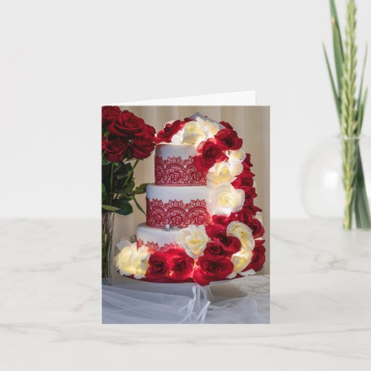 1458 - Trouwtaart, boeket, ringen en sluier (Voorkant)