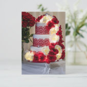 1458 - Trouwtaart, boeket, ringen en sluier Kaart (Staand voorkant)