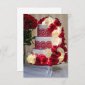 1458 - Trouwtaart, boeket, ringen en sluier Kaart (Voorkant / Achterkant)