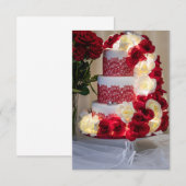 1458-Trouwtaart, Boeket, Ringen en Sluier Kaart (Voorkant / Achterkant)