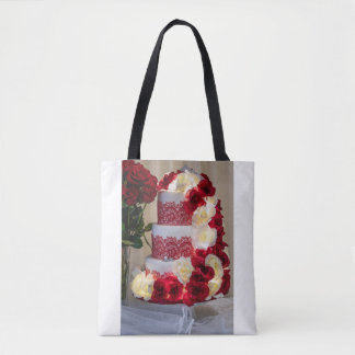 1458 - Trouwtaart, boeket, ringen en sluier Tote Bag